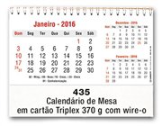 CALENDRIO DE MESA TRIPLEX - C/ WIRE-O